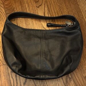 Coach Black Leather Hobo Bag